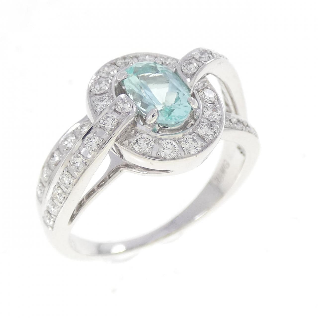 K18WG パライバトルマリン リング 0.47CT