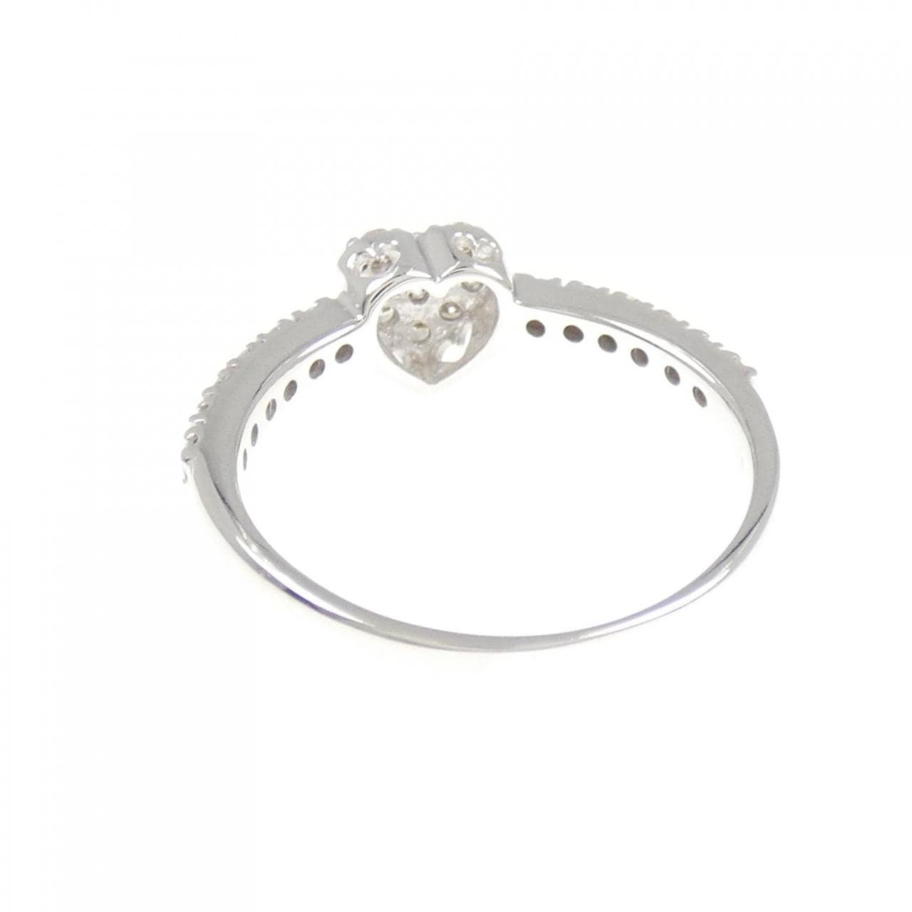 K18WG ハート ダイヤモンド リング 0.30CT