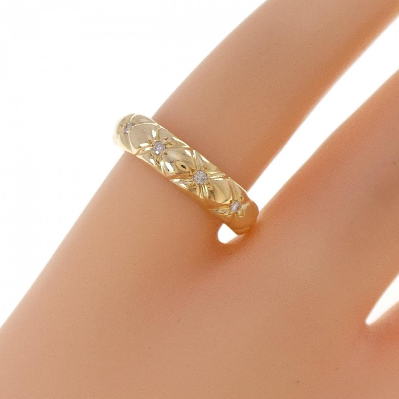 K18YG ダイヤモンド リング 0.05CT