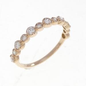 K18PG ハーフエタニティ ダイヤモンド リング 0.32CT