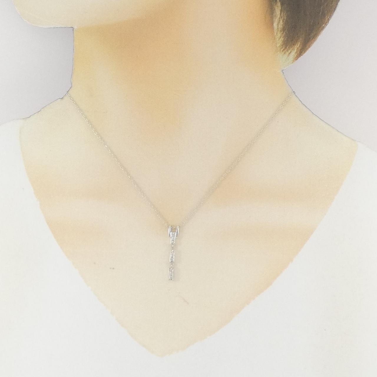 K18WG ダイヤモンド ネックレス 0.09CT