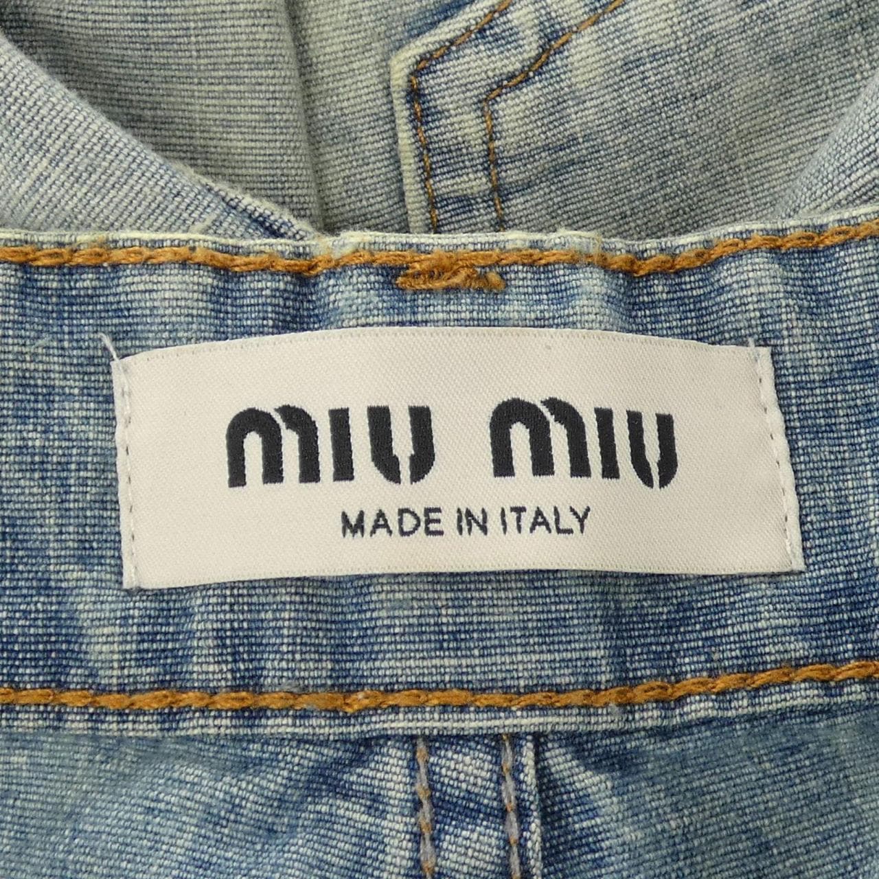 ミュウミュウ MIU MIU シャンブレー ジーンズ GWP394 S232 18JI ジーンズ