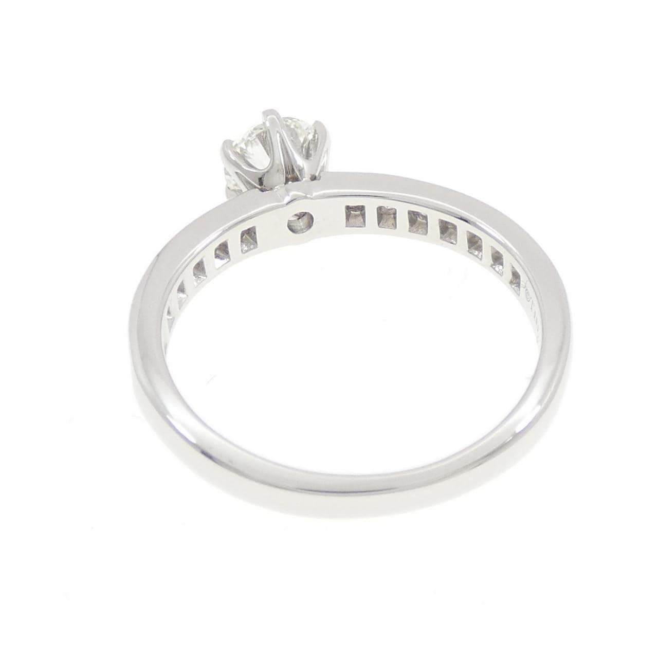 ティファニー ソリティア チャネルセッティング リング 0.48CT H VVS2 3EXT