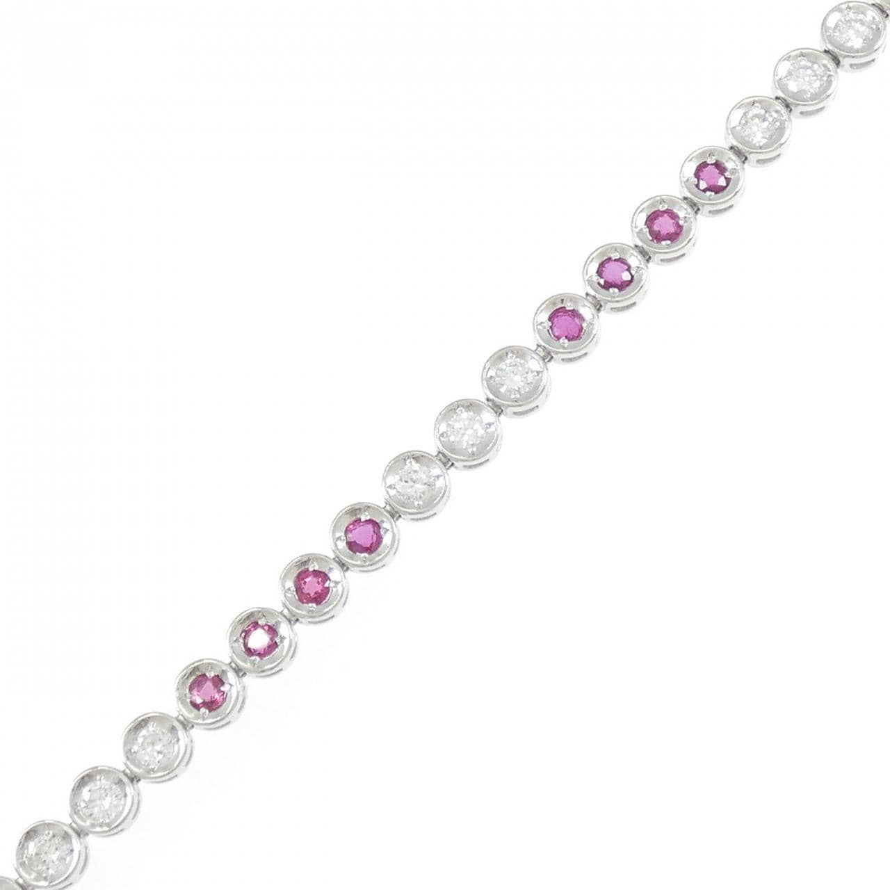 PT850 ルビー ブレスレット 2.00CT