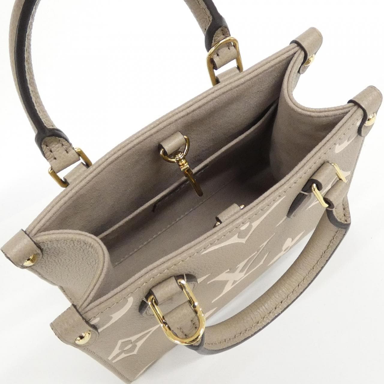 LOUIS VUITTON Bicolor Monogram Empreinte On The Go BB M47054 Bag