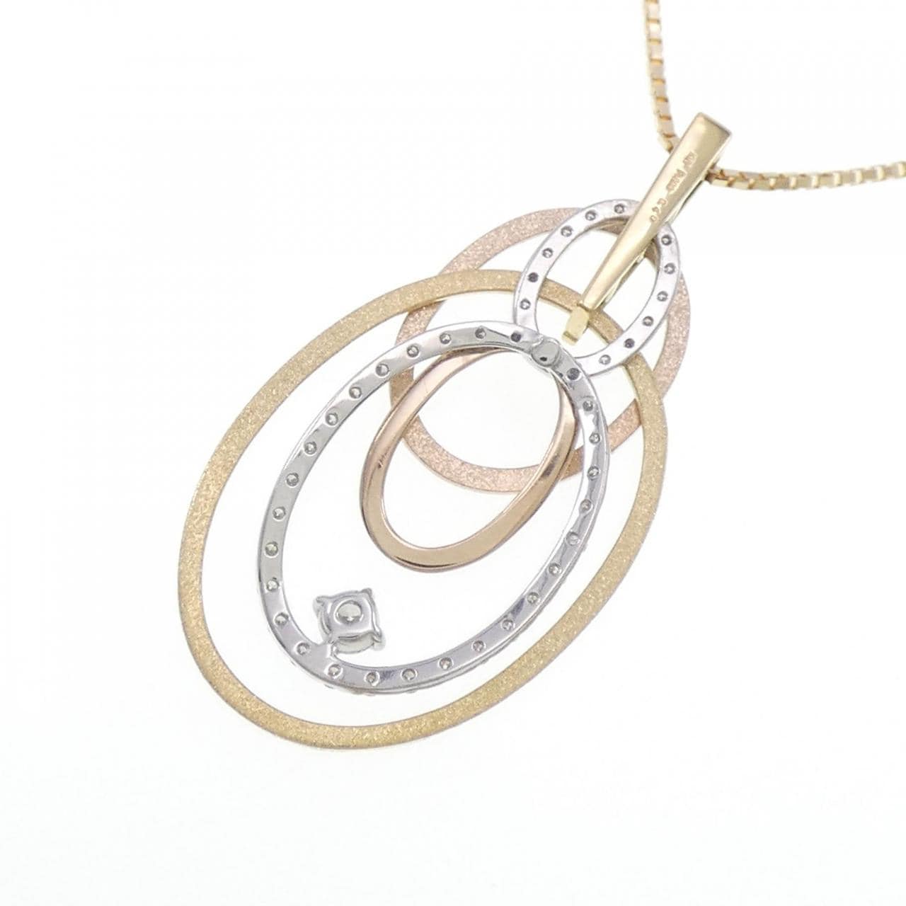 K18YG/PT/K18PG Diamond necklace 0.40CT