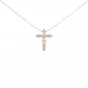 K18PG クロス ダイヤモンド ネックレス 1.00CT