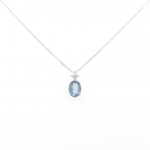 K18WG アクアマリン ネックレス 1.03CT