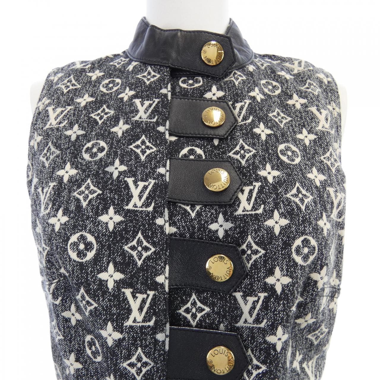 ルイヴィトン LOUIS VUITTON モノグラムデニムボタンタブドレス FODR33KJ2 ワンピース