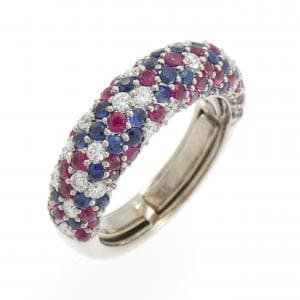 K18WG カラーストーン リング