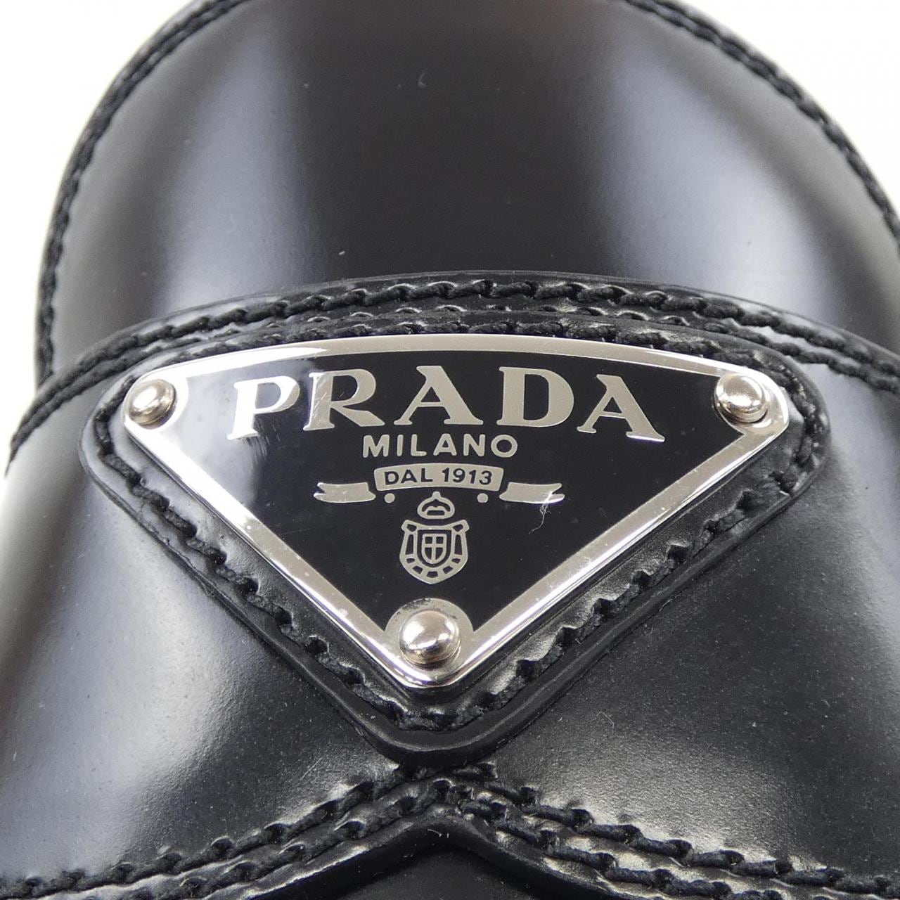 プラダ PRADA チョコレート ローファー トライアングルロゴ 1D246M シューズ