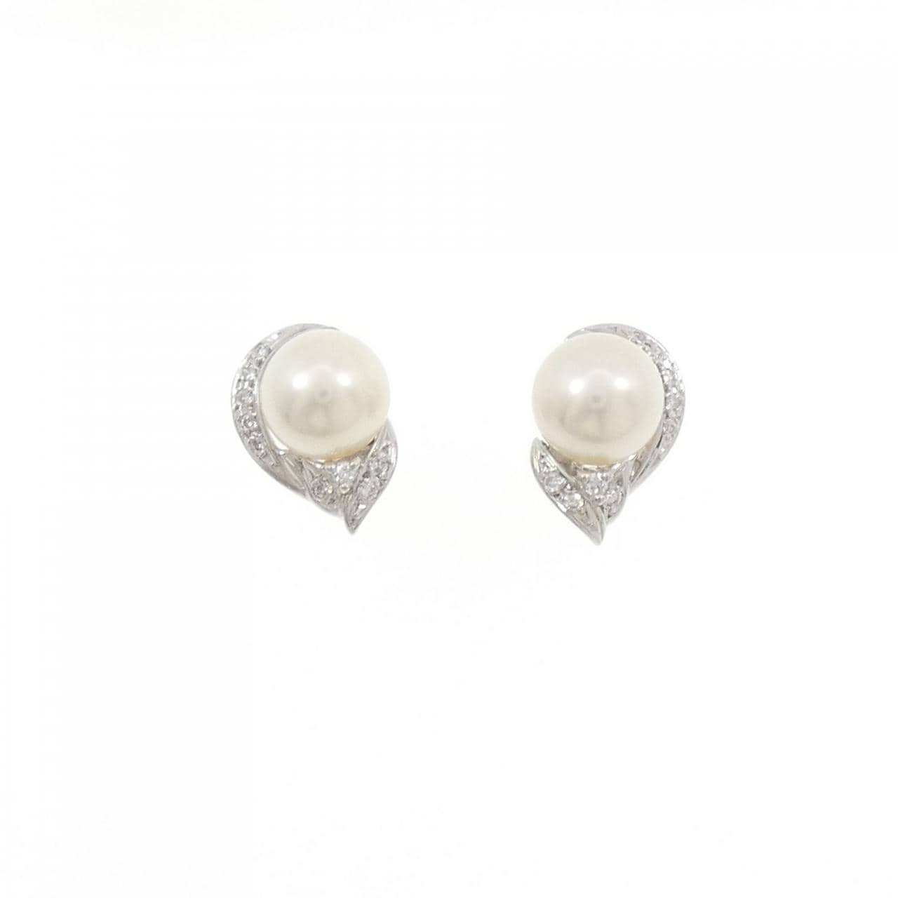 PT900 アコヤパール ピアス 7.6mm