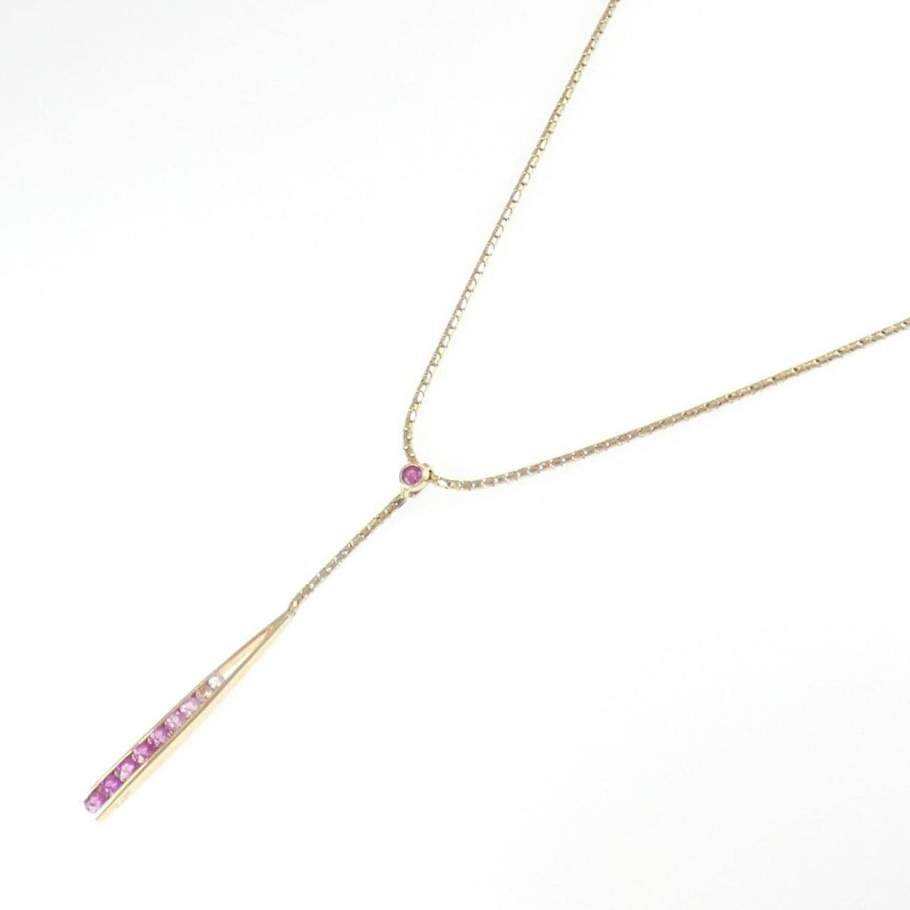 750YG/K18YG サファイヤ ネックレス 0.50CT