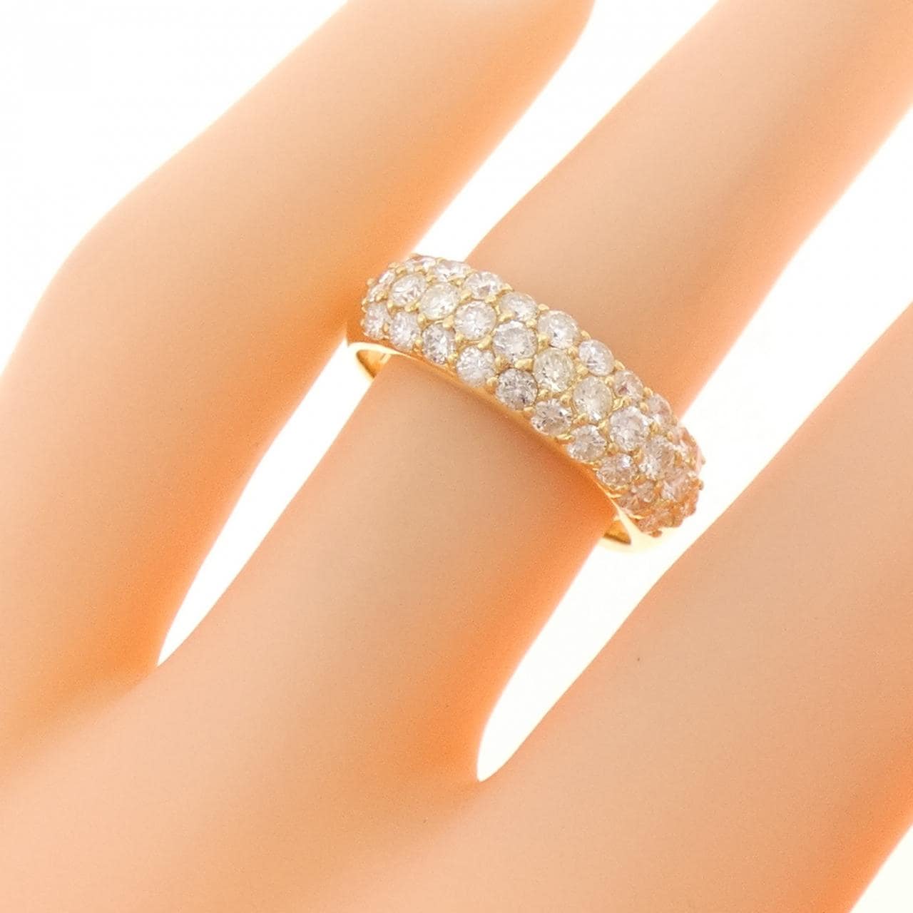 K18YG パヴェ ダイヤモンド リング 1.00CT