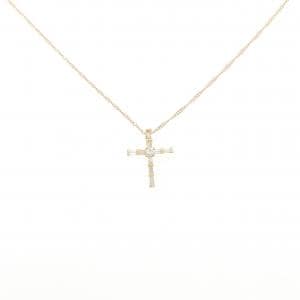 K18YG クロス ダイヤモンド ネックレス 0.20CT