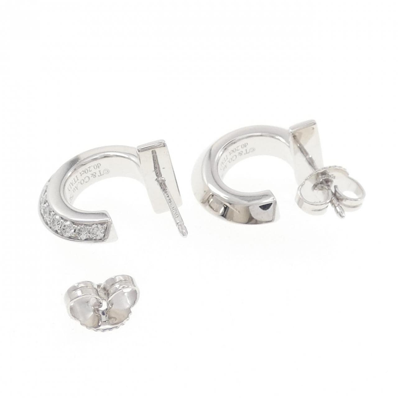 ティファニー T ワン フープ ピアス 0.40CT