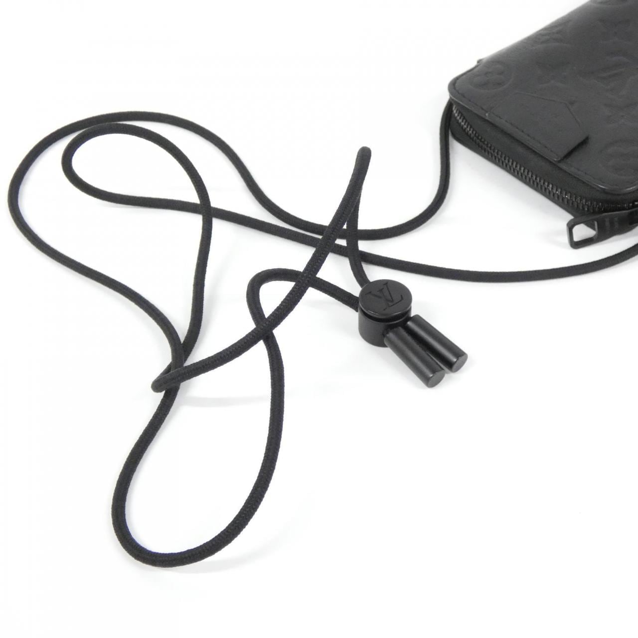 ルイヴィトン モノグラム シャドウ レースアップ ポーチ M12601 ショルダーバッグ