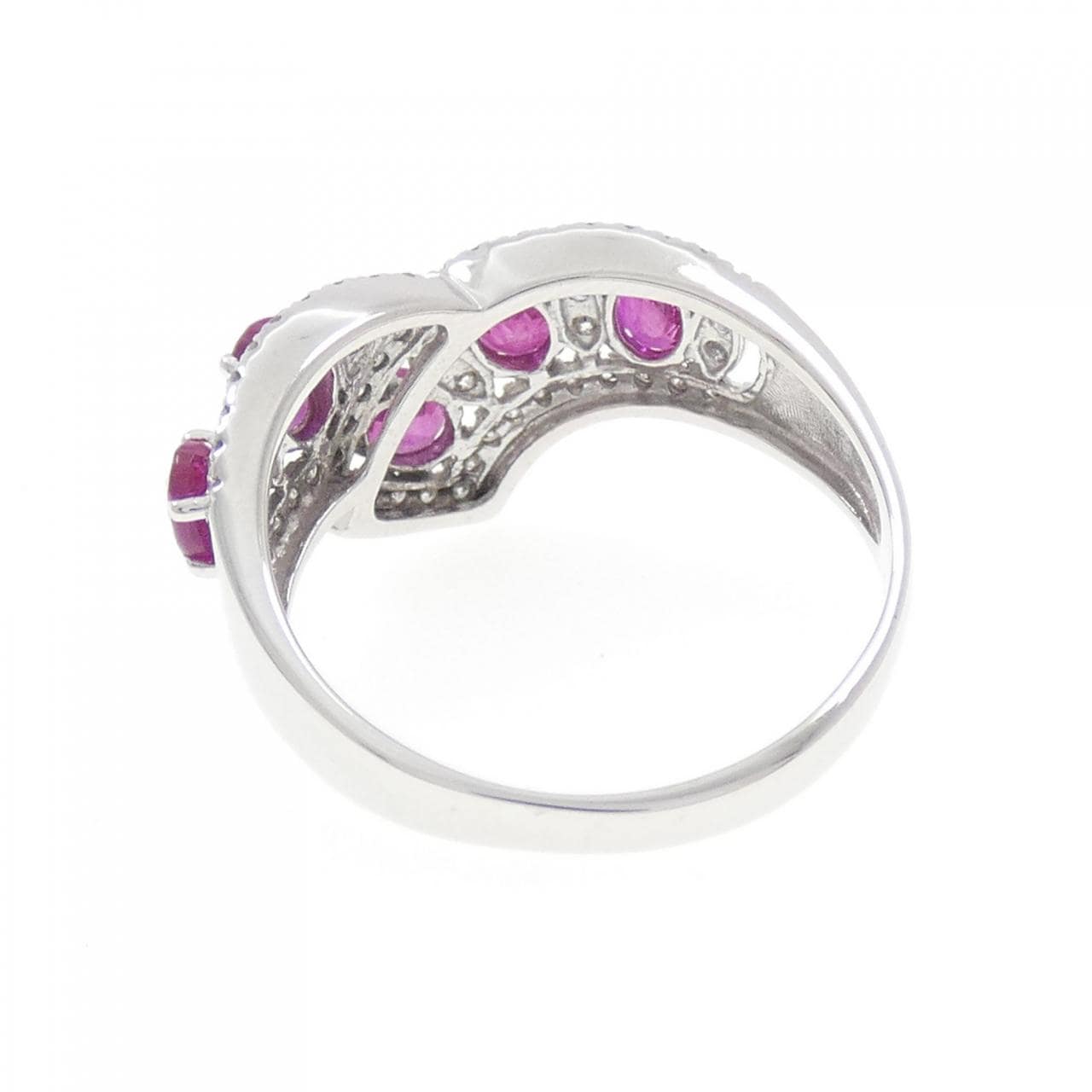 K18WG ルビー リング 1.34CT