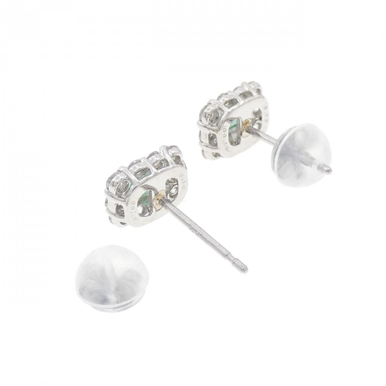 [新品] PT900 祖母绿耳环 0.20CT