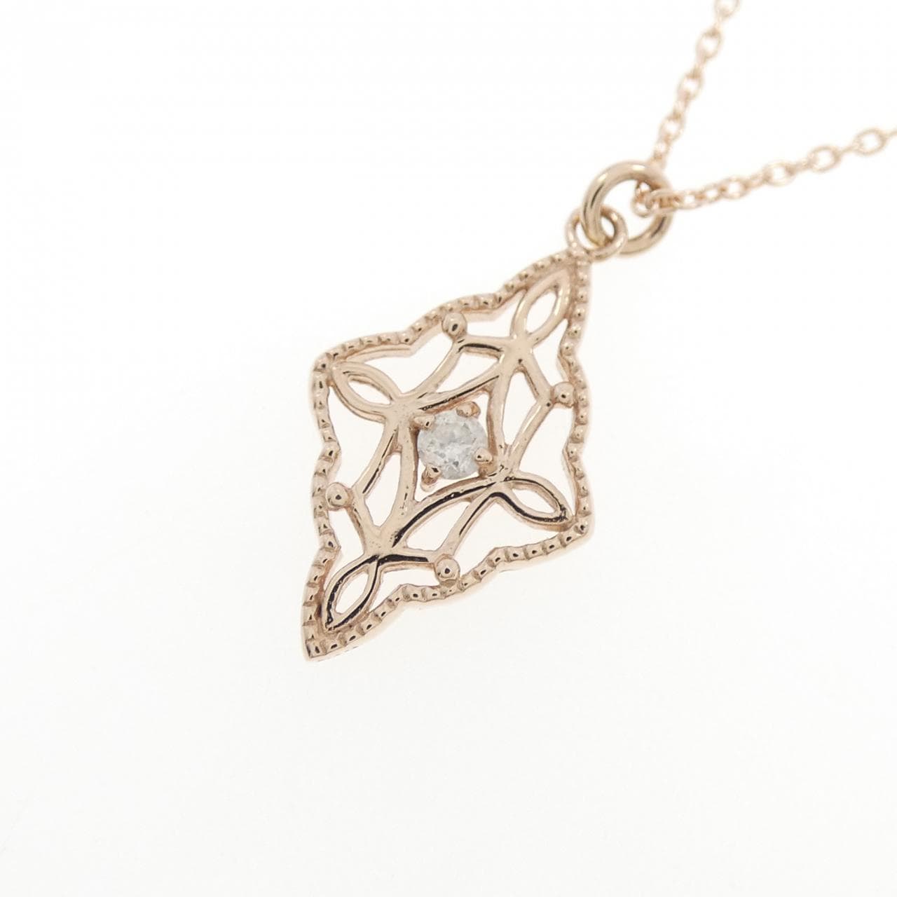 K10PG ダイヤモンド ネックレス 0.03CT