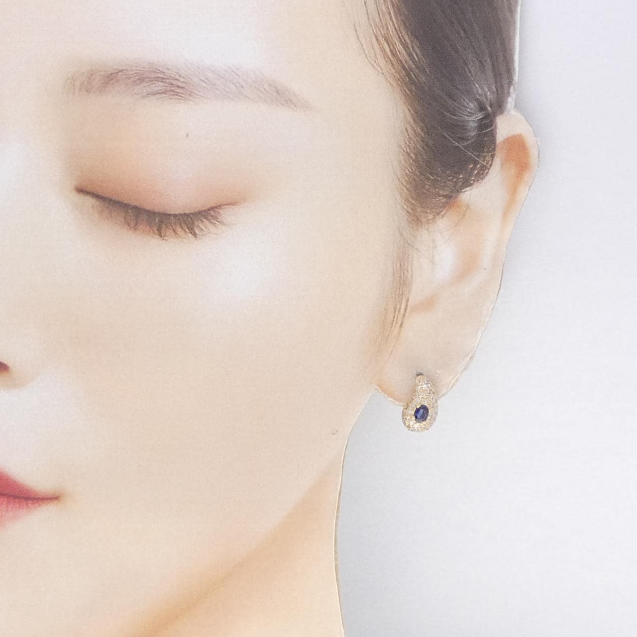 750YG/K18YG サファイヤ ピアス 0.54CT