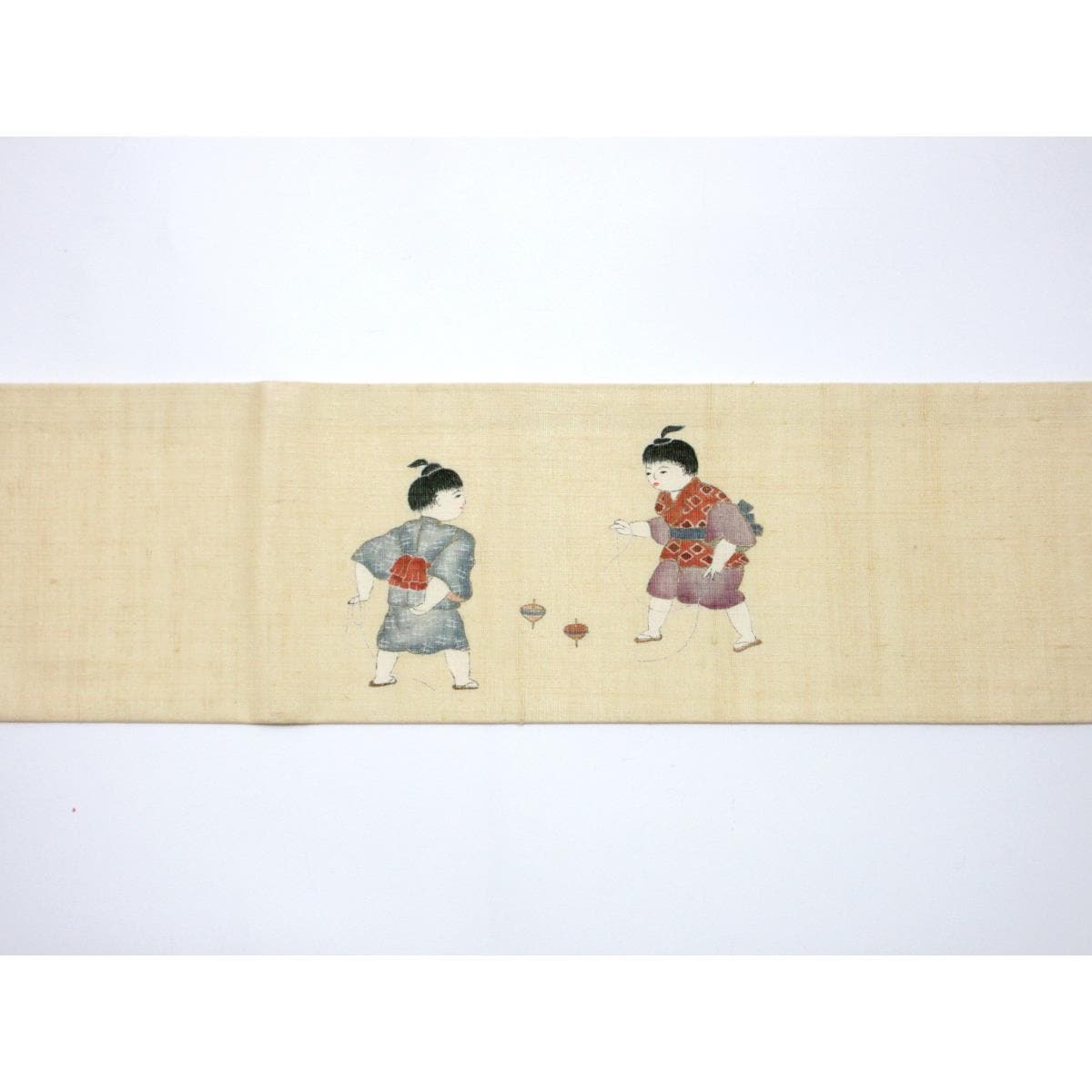 名古屋帯　紬織　友禅加工