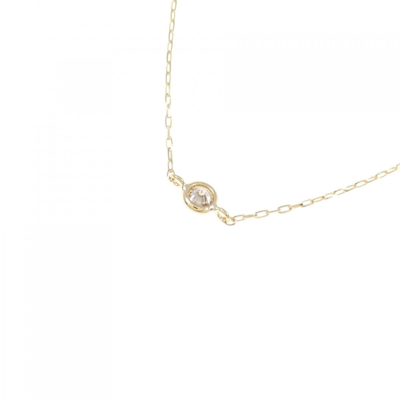 K18YG ソリティア ダイヤモンド ネックレス 0.05CT