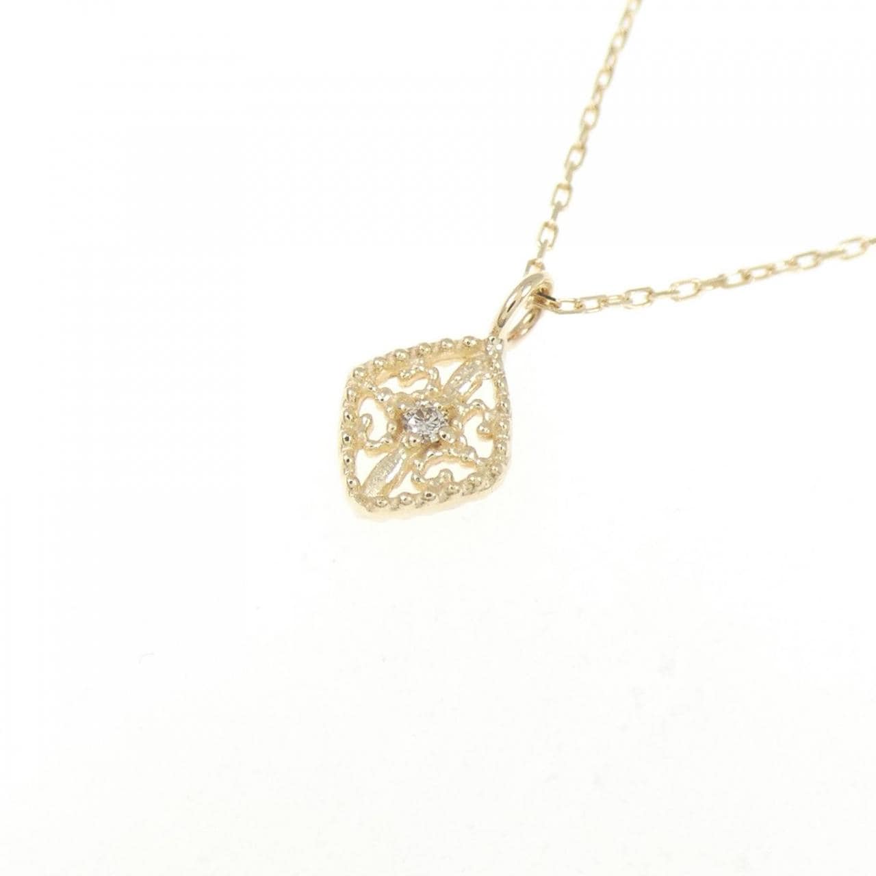 K10YG ダイヤモンド ネックレス 0.01CT