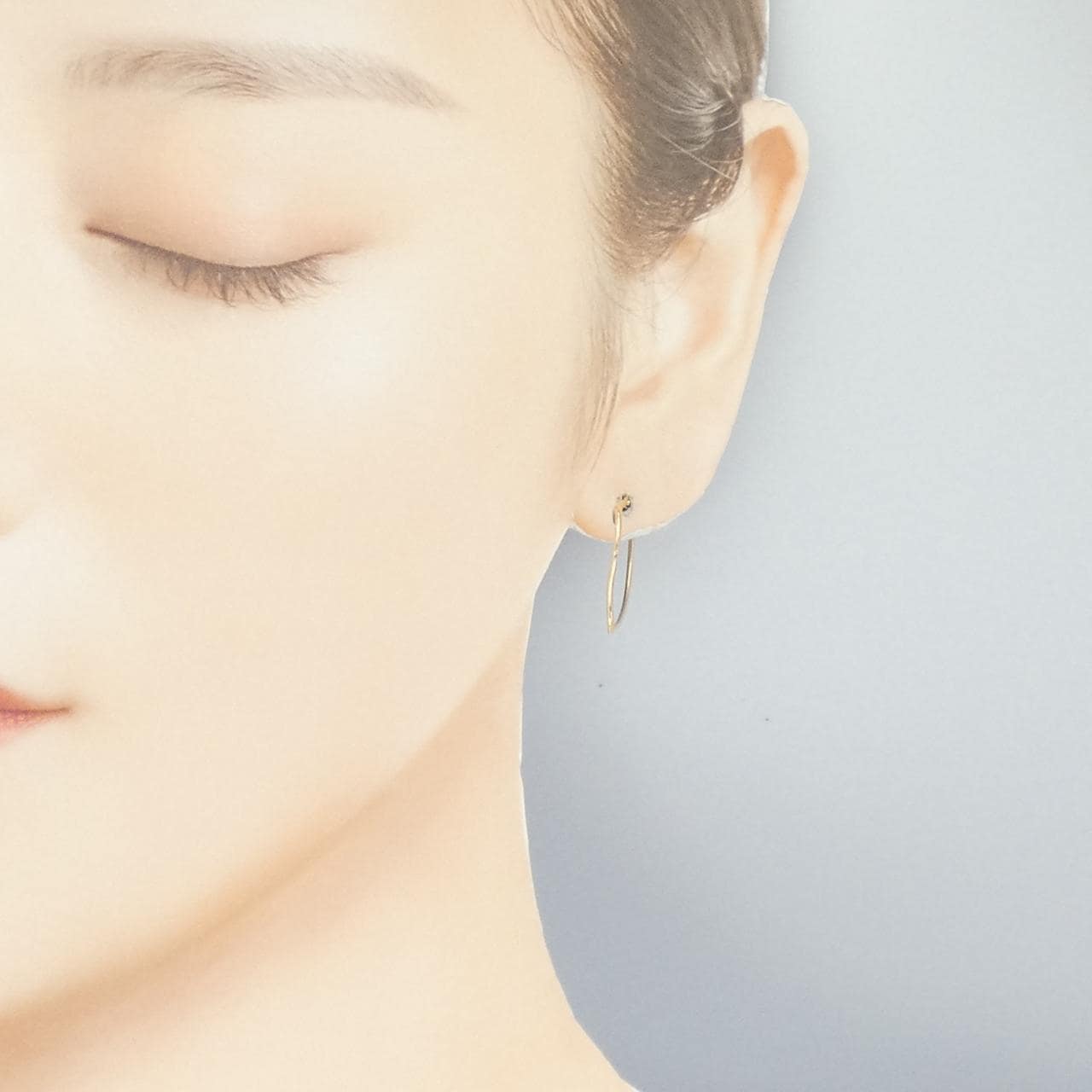 K18PG ハート ピアス