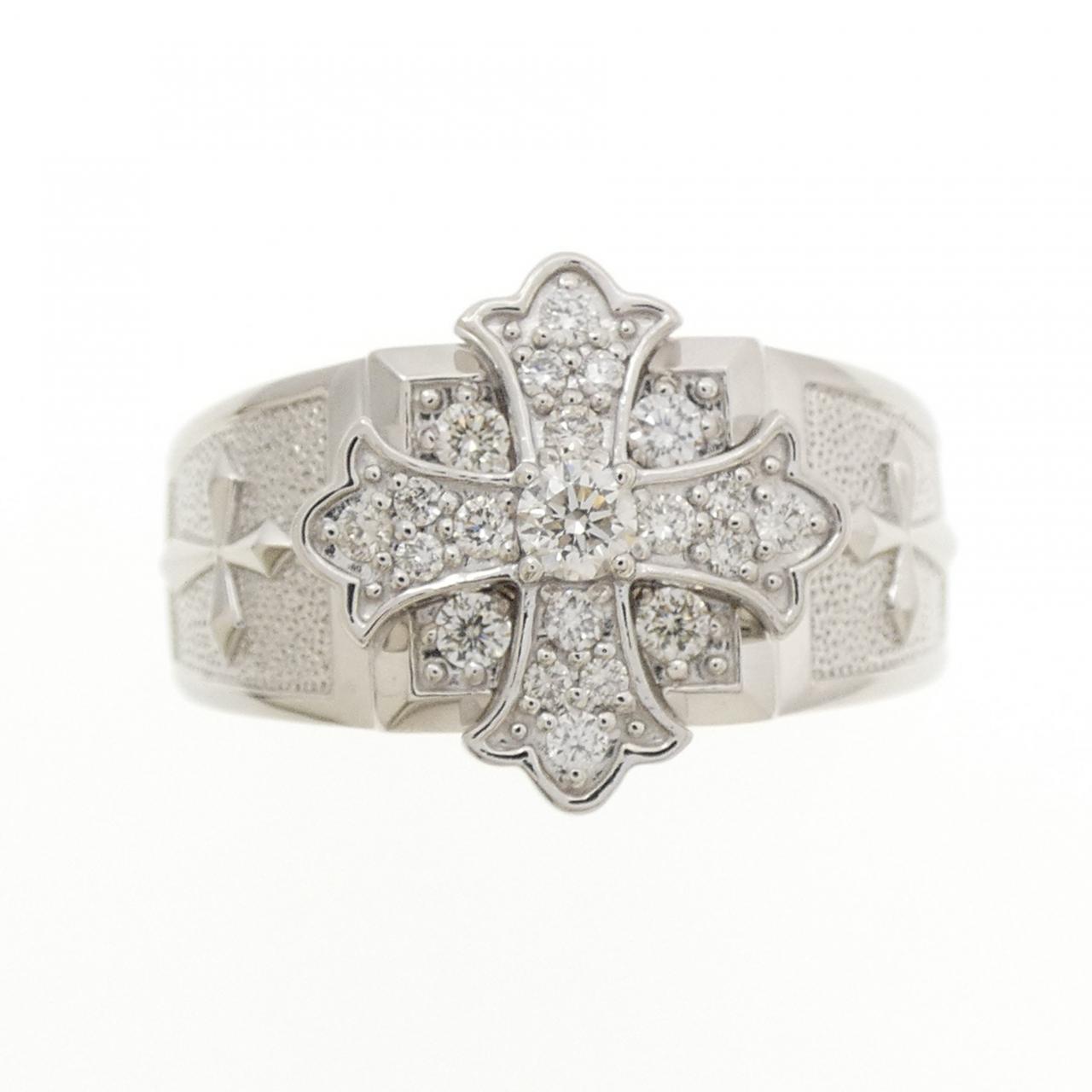 PT900 クロス ダイヤモンド リング 0.30CT