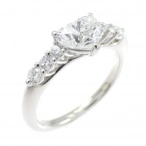 PT900 ダイヤモンド リング 0.844CT E SI2 ハートシェイプ