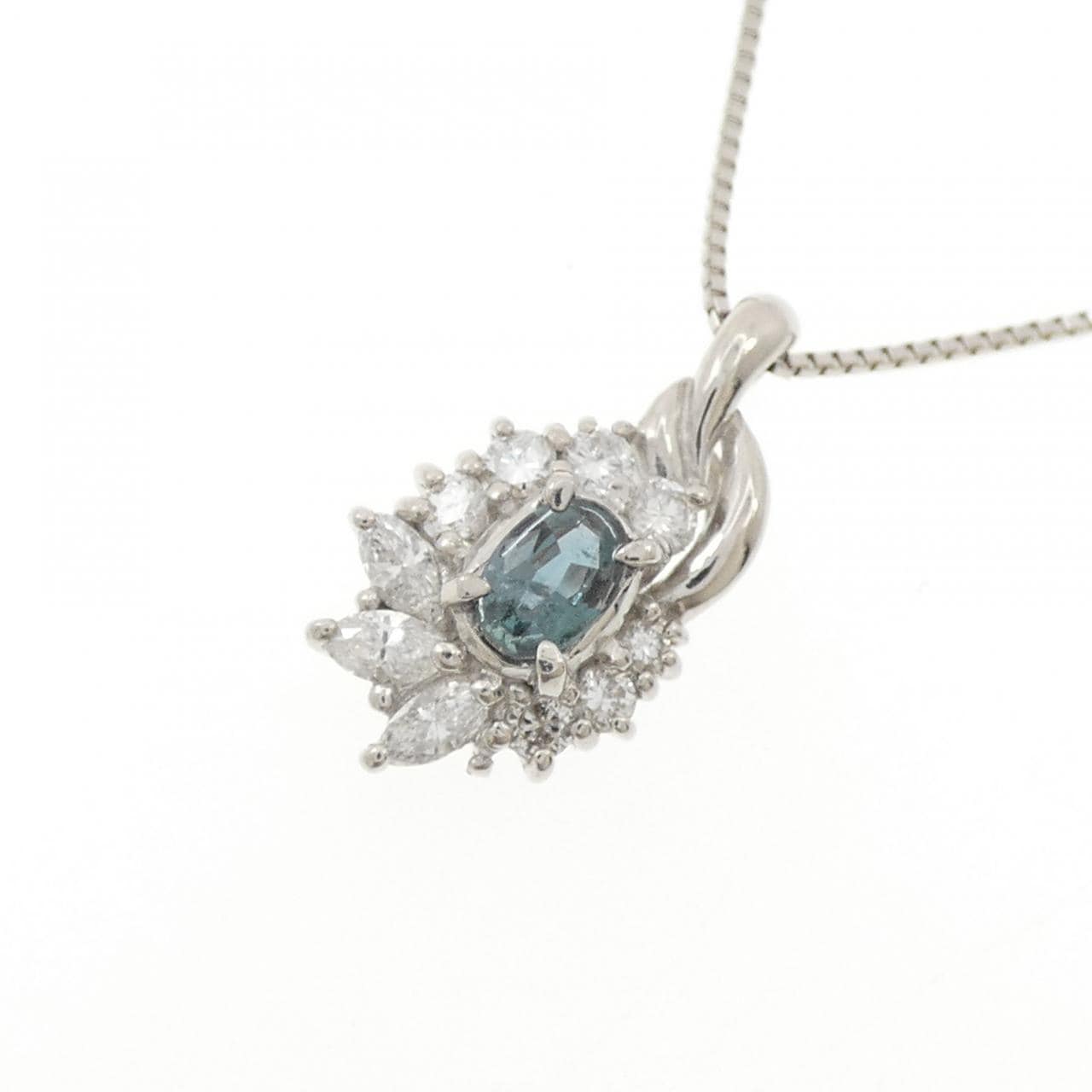 PT900/PT850 アレキサンドライト ネックレス 0.22CT
