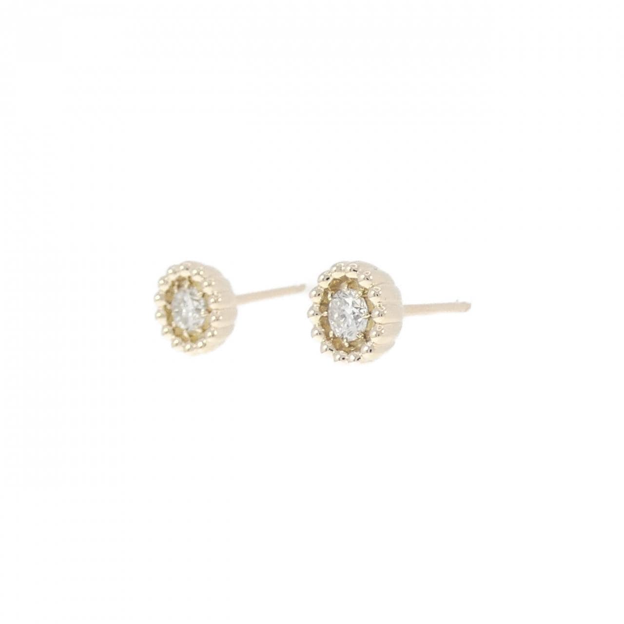 【リメイク】K10YG ダイヤモンド ピアス 0.14CT