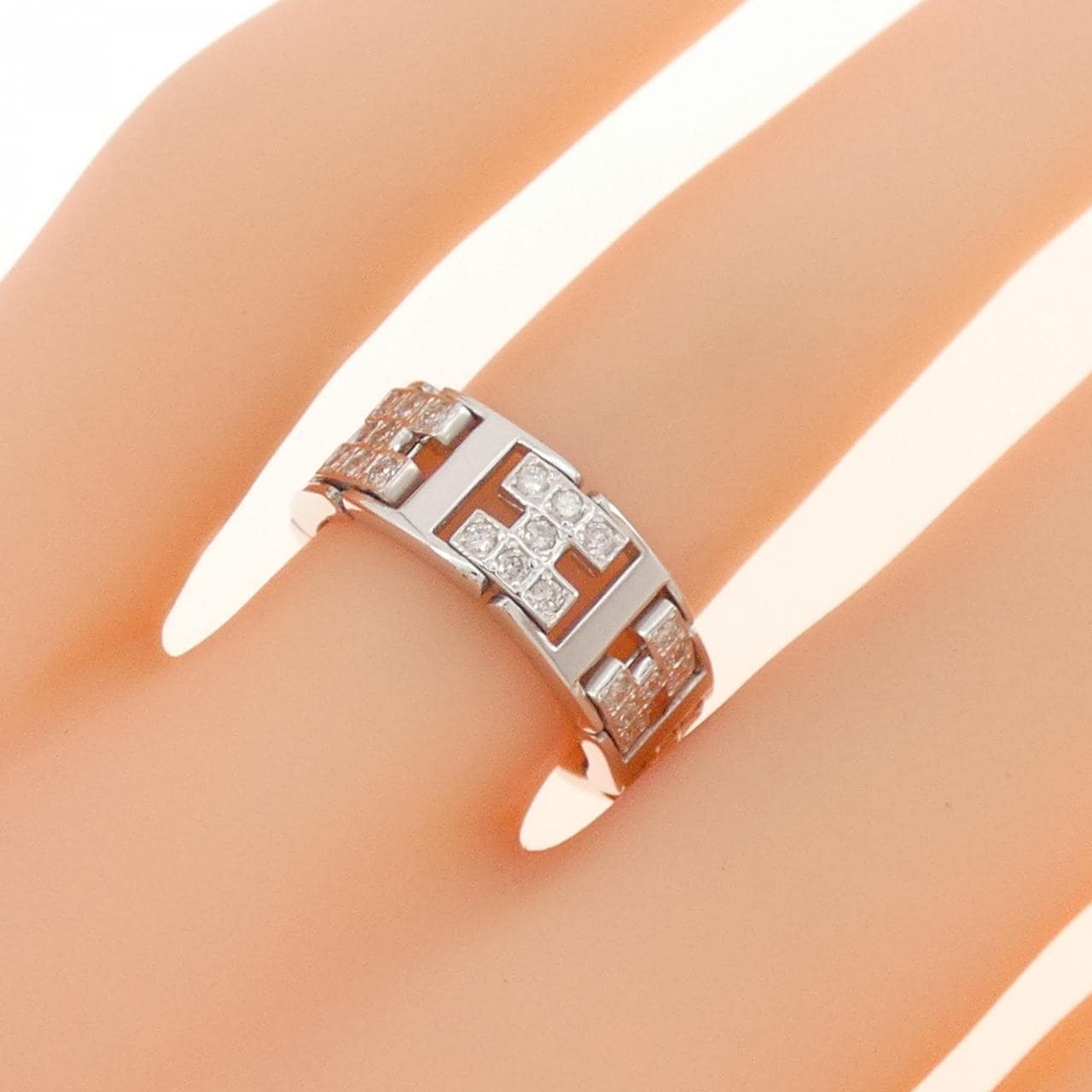 K18WG ダイヤモンド リング 0.35CT