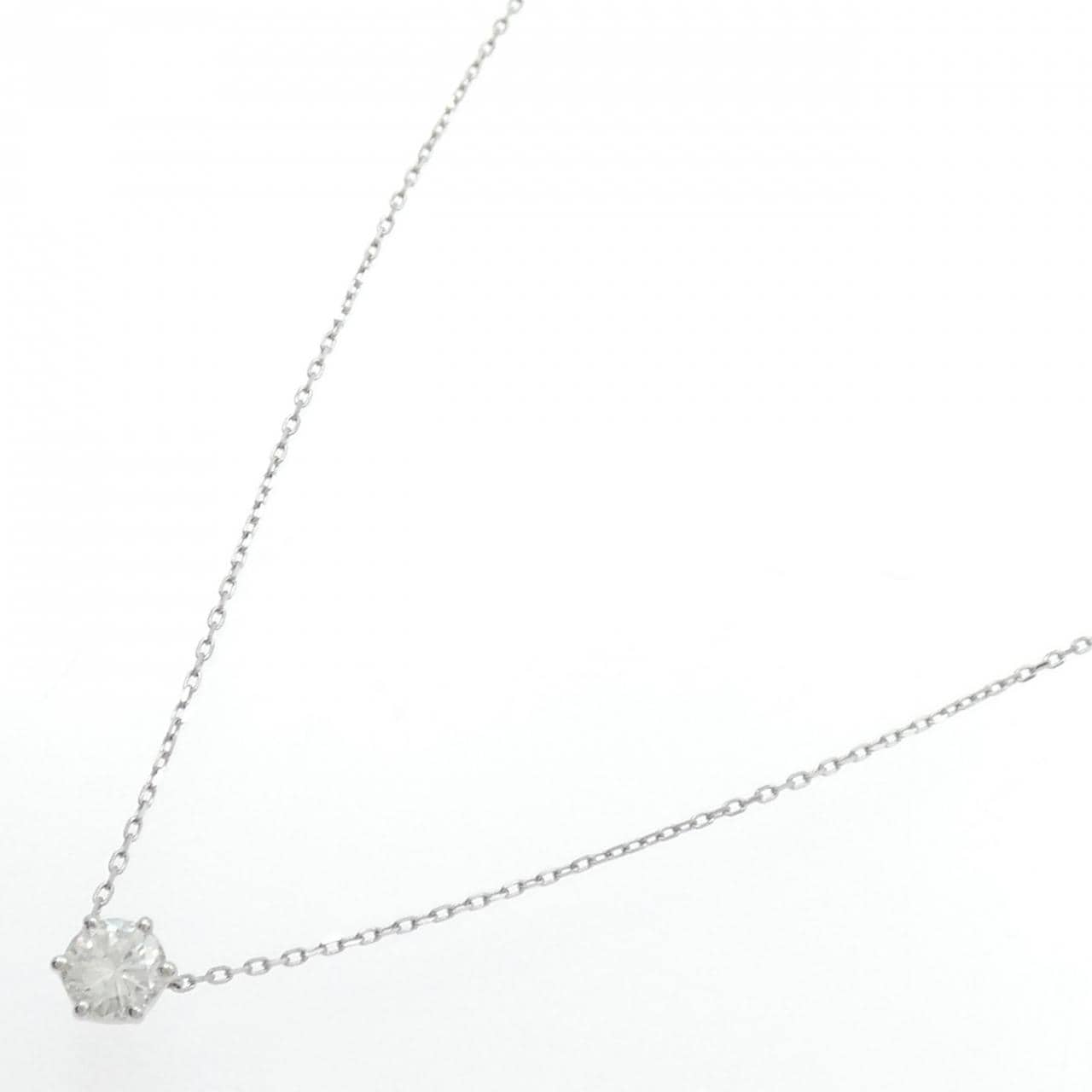 PT900/PT850 ソリティア ダイヤモンド ネックレス 0.557CT