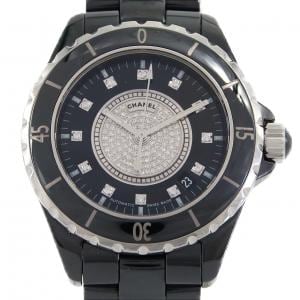 【ノーメンテナンス還元価格】シャネル J12 38mmセラミック･12P･センターパヴェ H1757 セラミック 自動巻