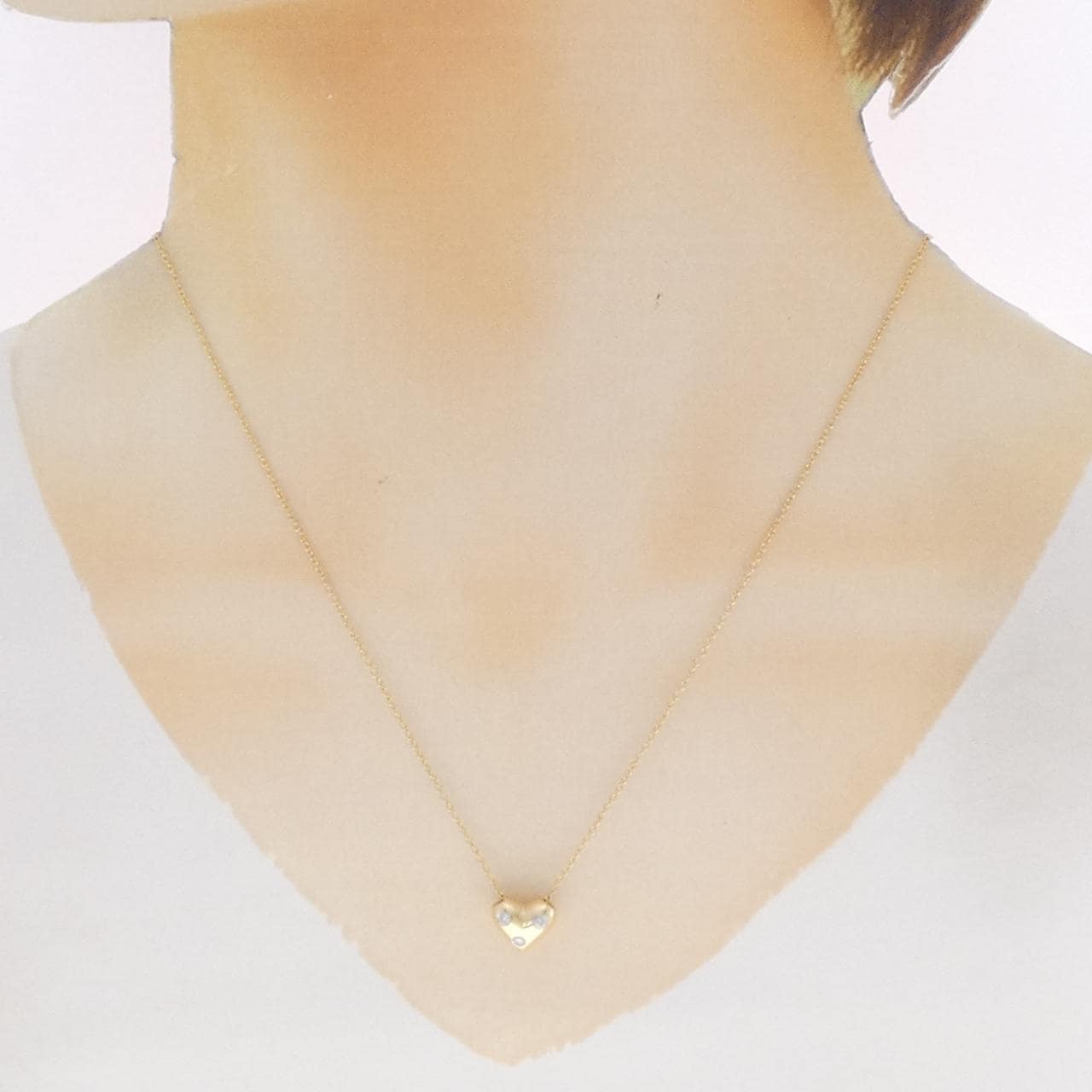 ティファニー ドッツ ピンチドハート ネックレス