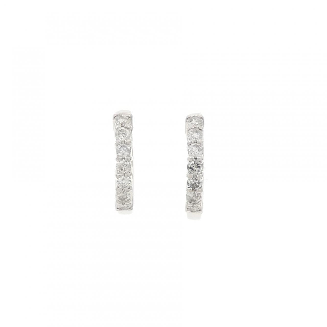 K14WG ダイヤモンド ピアス 0.30CT