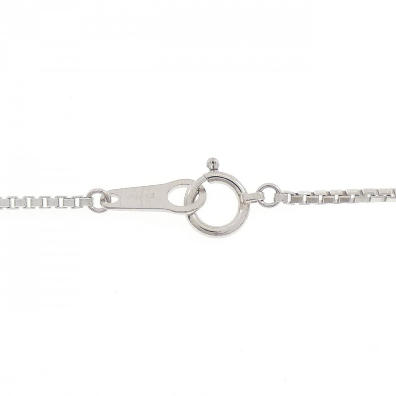 PT900/PT850 フラワー ダイヤモンド ネックレス 0.48CT