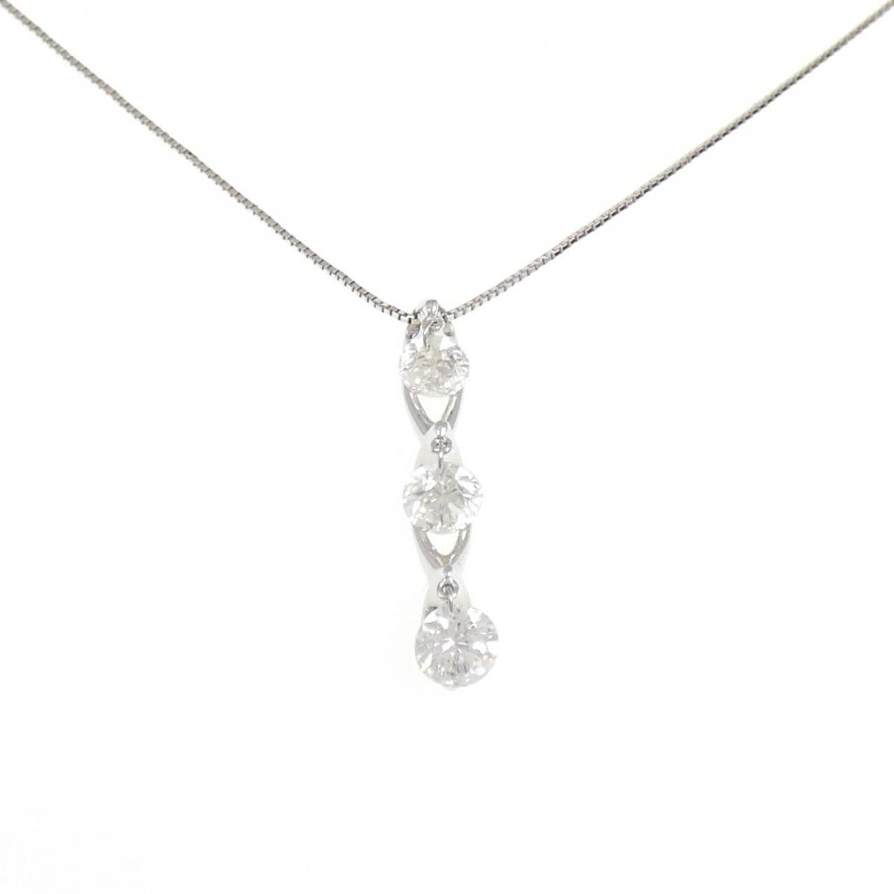 PT Three Stone Diamond Necklace 1.03CT
