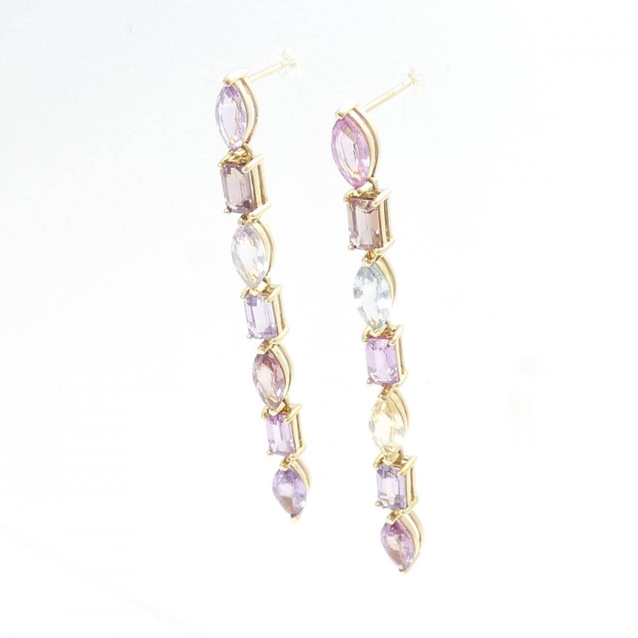 ジーエスティービー サファイヤ ピアス 5.20CT