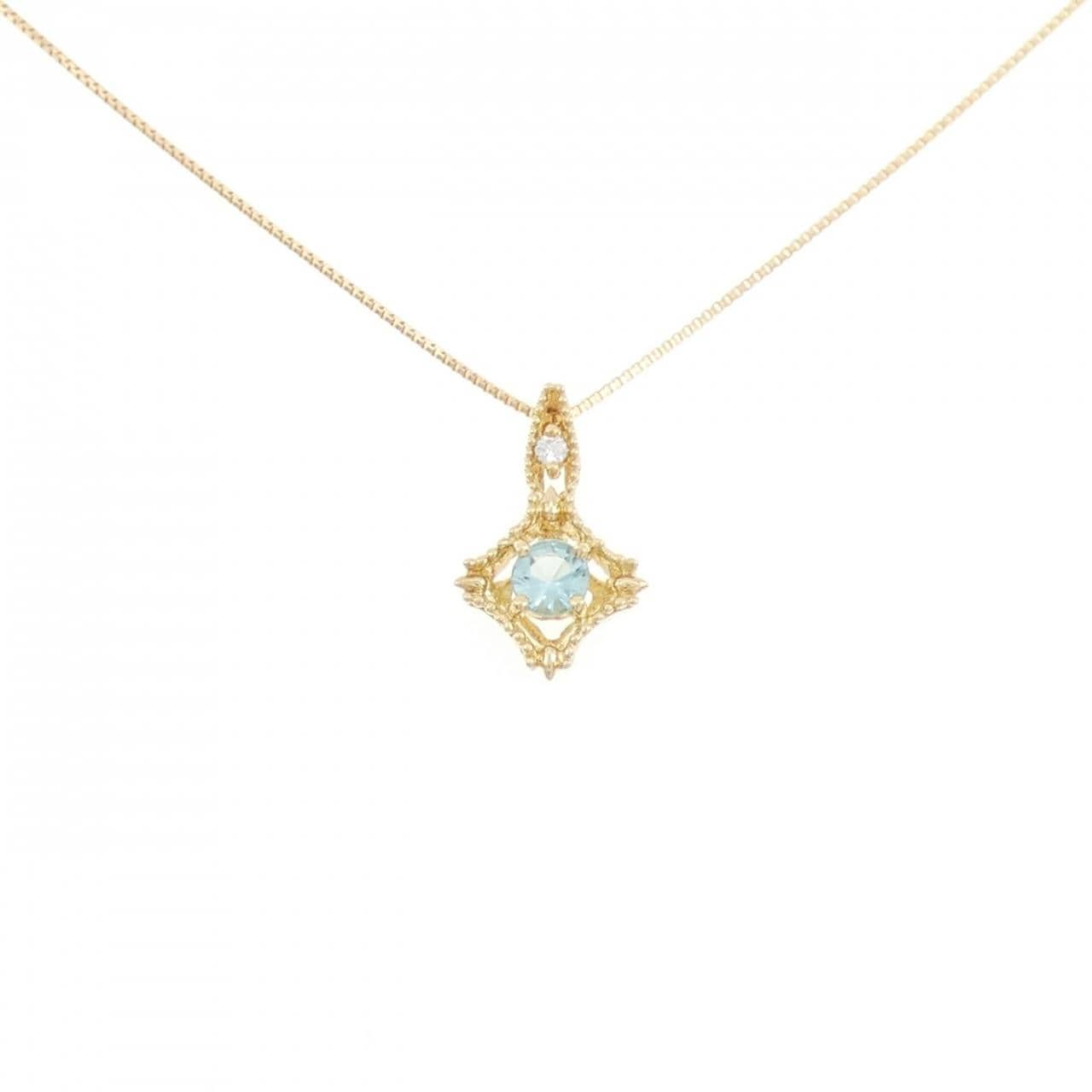 18K黃金碧璽項鍊，0.14克拉