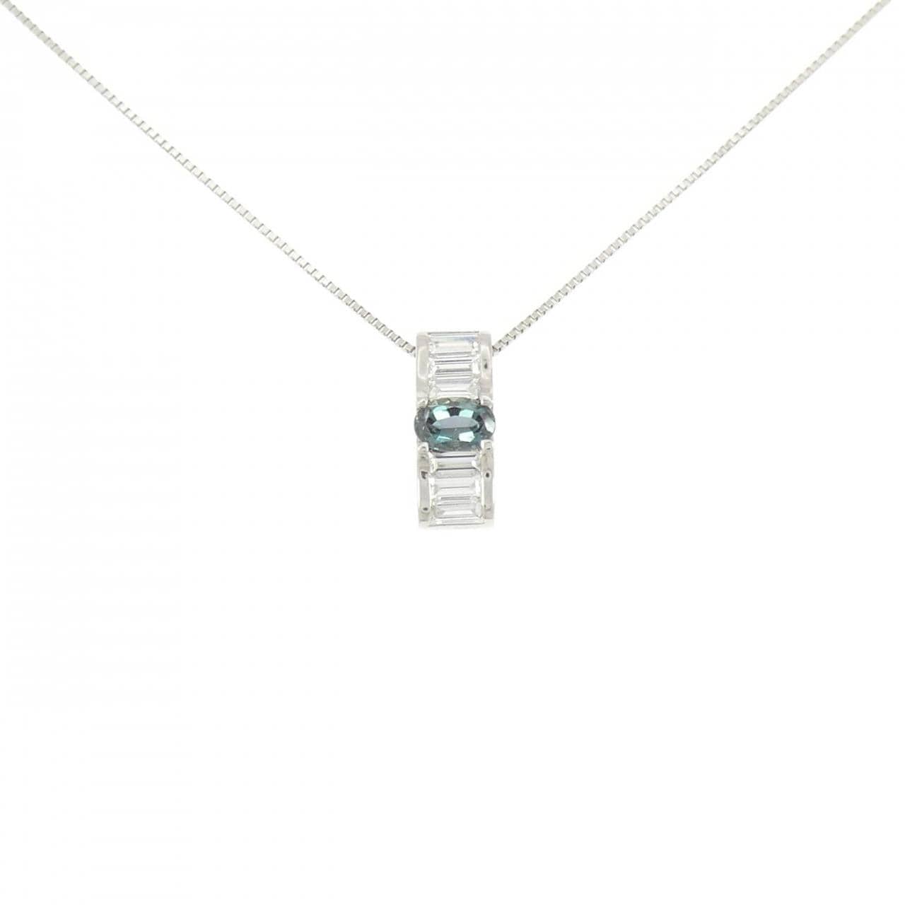 PT900/PT850 アレキサンドライト ネックレス 0.48CT