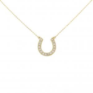 K18YG ホースシュー ダイヤモンド ネックレス 0.20CT