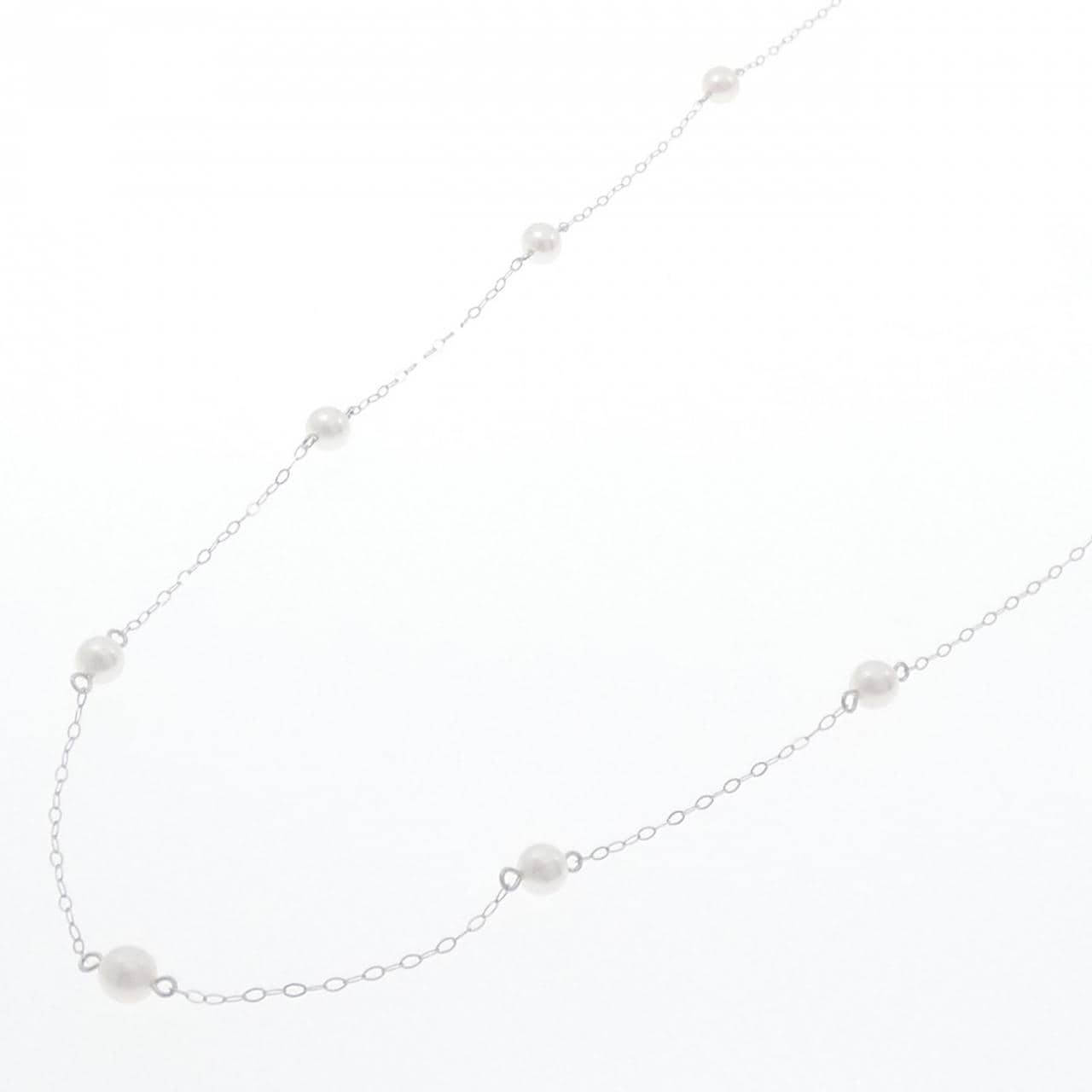 K18WG Akoya pearl necklace