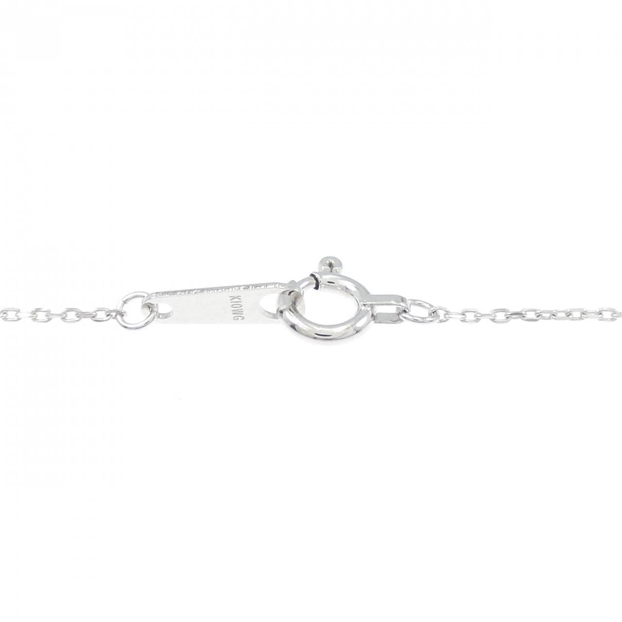 K10WG ソリティア ダイヤモンド ネックレス 0.10CT