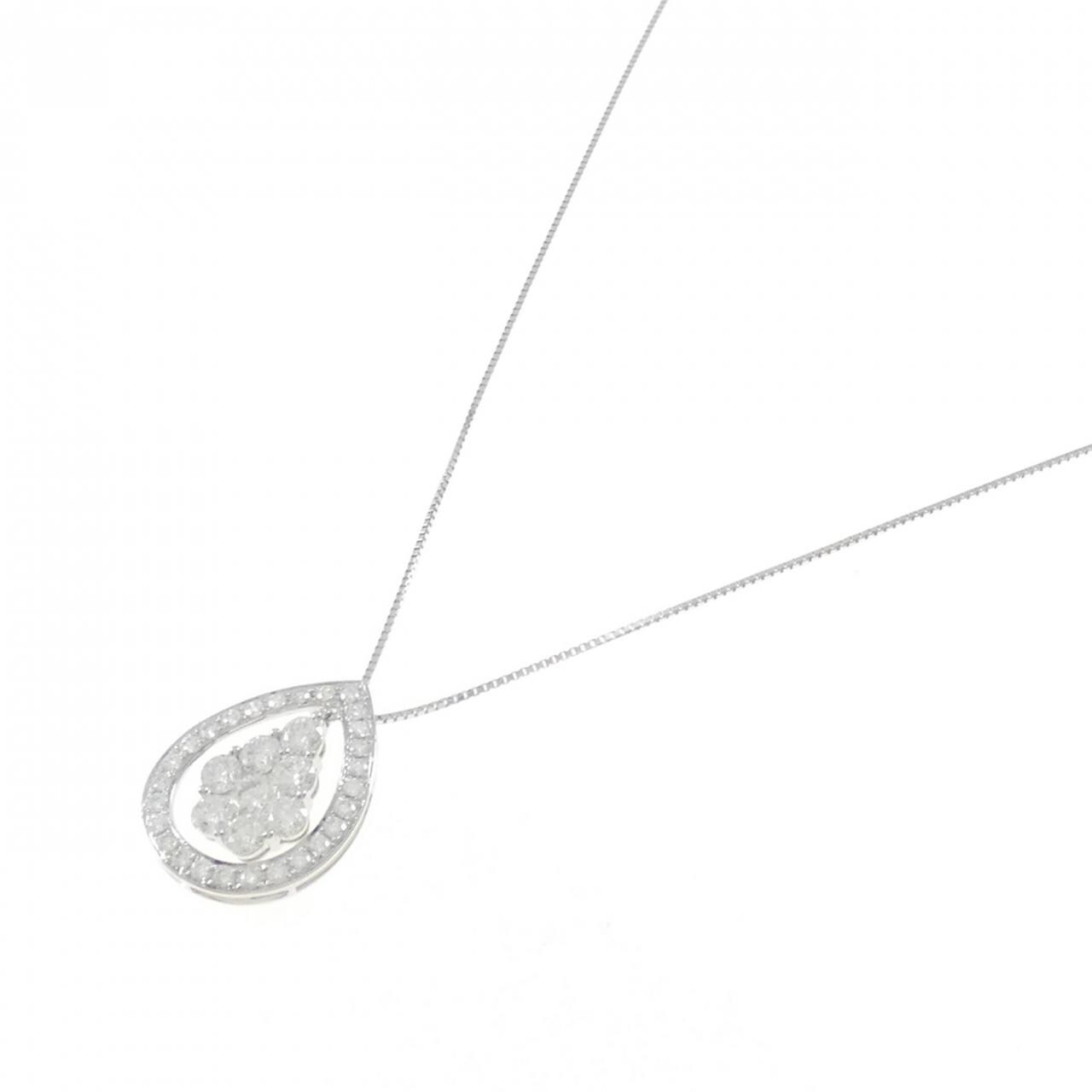 K18WG ダイヤモンド ネックレス 2.00CT