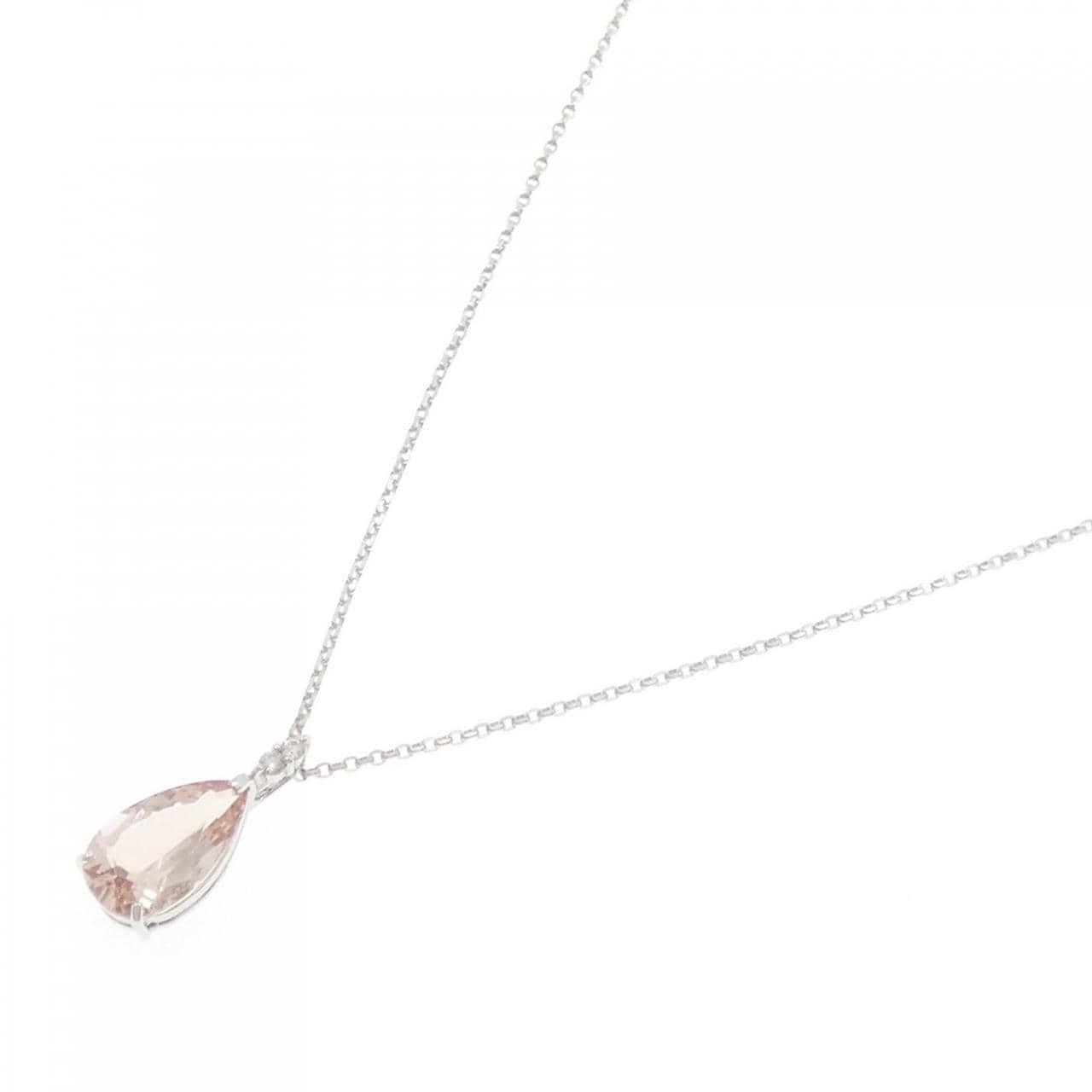 K18WG モルガナイト ネックレス 2.01CT