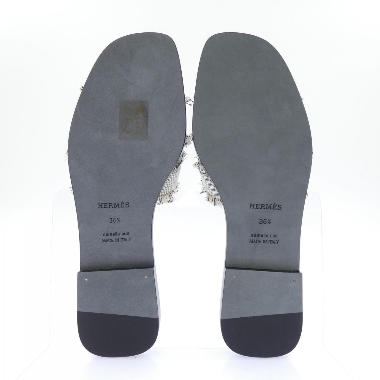 エルメス HERMES オラン ORAN トワル･フリンジ･マキシ 261275Z サンダル