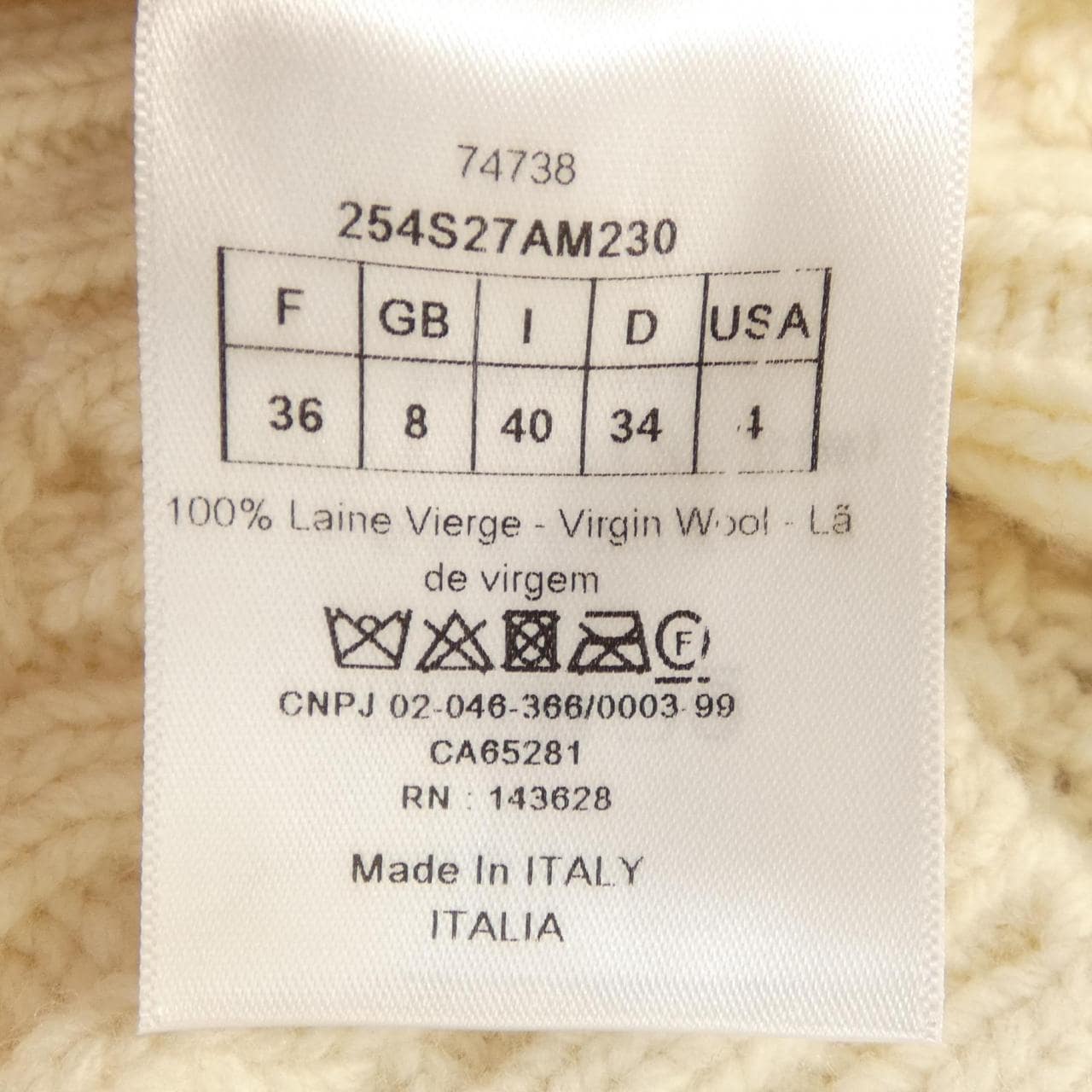 クリスチャンディオール CHRISTIAN DIOR 254S27AM230 ニット